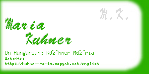 maria kuhner business card